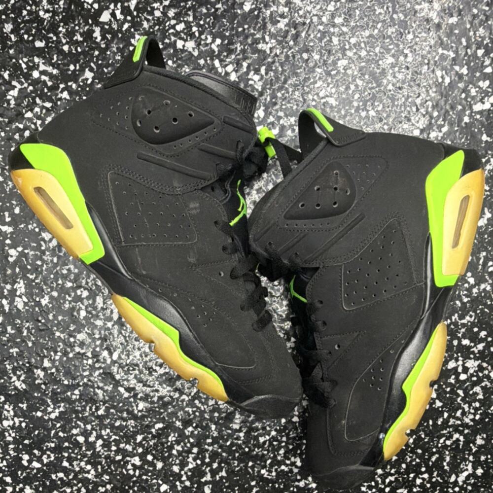 Jordan 6 Retro Electric Green Black Green Men's Athletic Sneakers CT8529-003